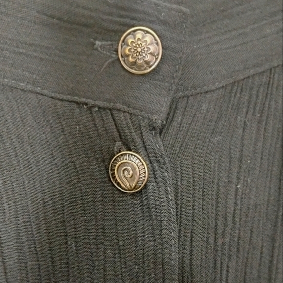 Vintage Sag Harbor Button Front Midi Skirt L Gauzy Lightweight 90s Classic New - Picture 4 of 9